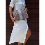 Kutnu Clutch - Açık Kahve / Açık Mavi - Görsel 2