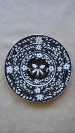 El Boyaması Tabak - Siyah